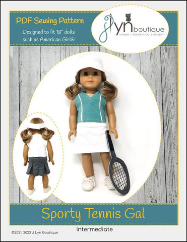 Sporty Tennis Gal 18" Doll Clothes Pattern