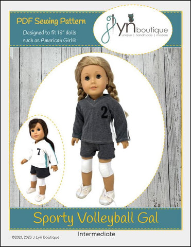 Sporty Volleyball Gal 18" Doll Clothes Pattern