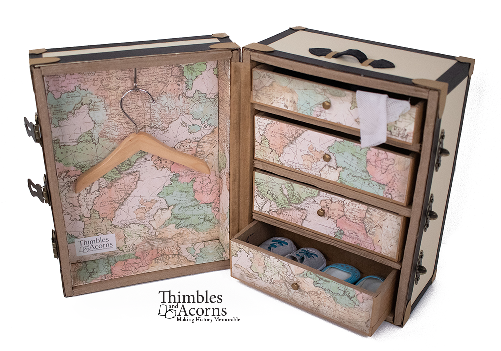 Thimbles and Acorns Edwardian Wardrobe Steamer Trunk For 18