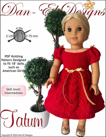 Tatum 18" Doll Clothes Knitting Pattern