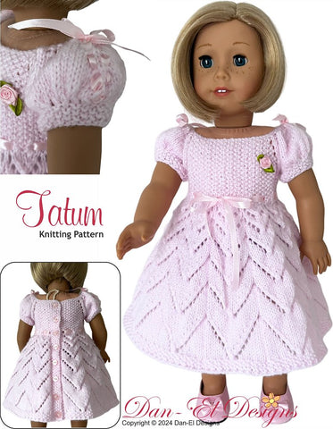 Dan-El Designs Knitting Tatum 18" Doll Clothes Knitting Pattern Pixie Faire