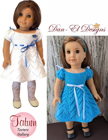 Dan-El Designs Knitting Tatum 18" Doll Clothes Knitting Pattern Pixie Faire