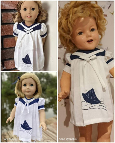 Eighteen Cotton Lane 18 Inch Historical Let's Set Sail! 18" Doll Clothes Pattern Pixie Faire