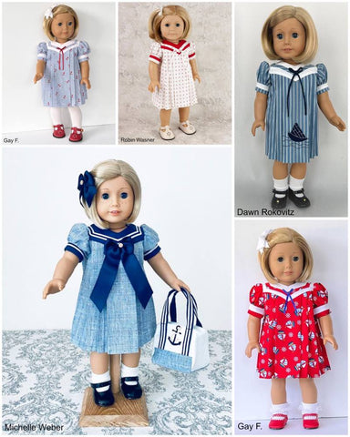 Eighteen Cotton Lane 18 Inch Historical Let's Set Sail! 18" Doll Clothes Pattern Pixie Faire