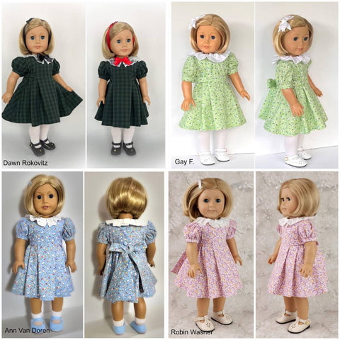 Eighteen Cotton Lane BOGO 18 Inch Historical Let's Have a Tea Party! 18" Doll Clothes Pattern Pixie Faire