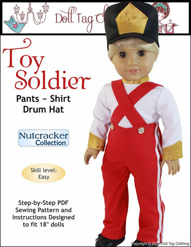 Toy Soldier 18" Doll Clothes Pattern