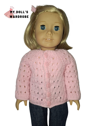 Summer Day Cardigan 18" Doll Clothes Knitting Pattern