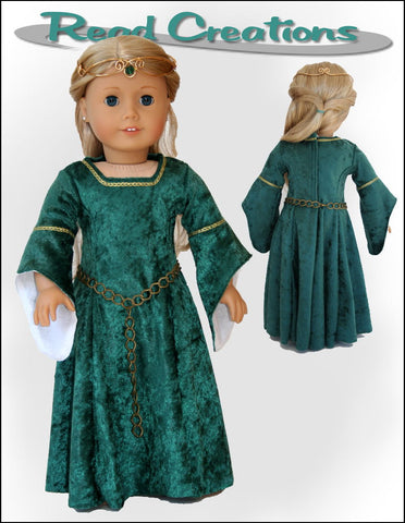 Read Creations 18 Inch Historical Medieval Dress 18" Doll Clothes Pattern Pixie Faire