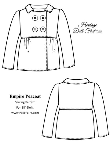 Empire Peacoat 18" Doll Clothes