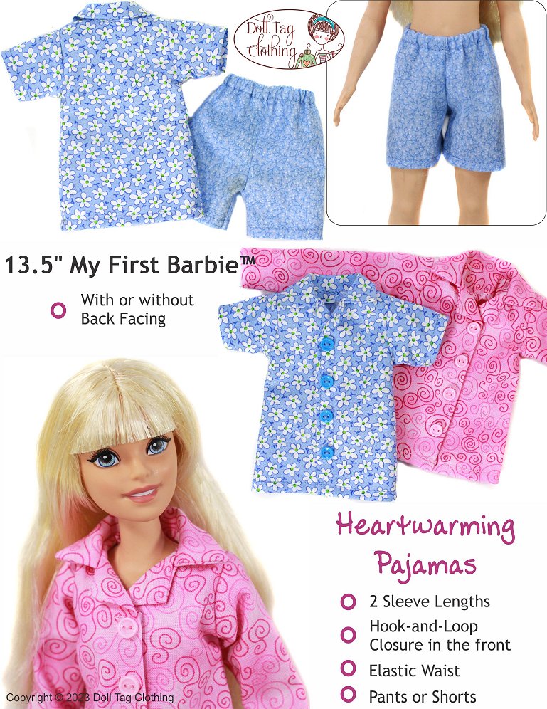 Barbie Two Tops and Shorts  Barbie sewing patterns, Barbie clothes  patterns, Barbie doll clothing patterns