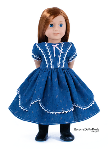 Keepers Dolly Duds 1850's Girls Dress 18 inch Doll Clothes PDF Pattern
