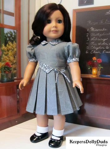 Keepers Dolly Duds Bodice Details Dress 18 inch Doll Clothes PDF Pattern