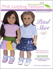 Pink Ladybug Scalloped A-line Dress Doll Clothes Pattern 18 inch American  Girl Dolls