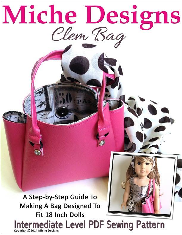 Urban Handbag 18 inch Doll Accessories Pattern PDF Download