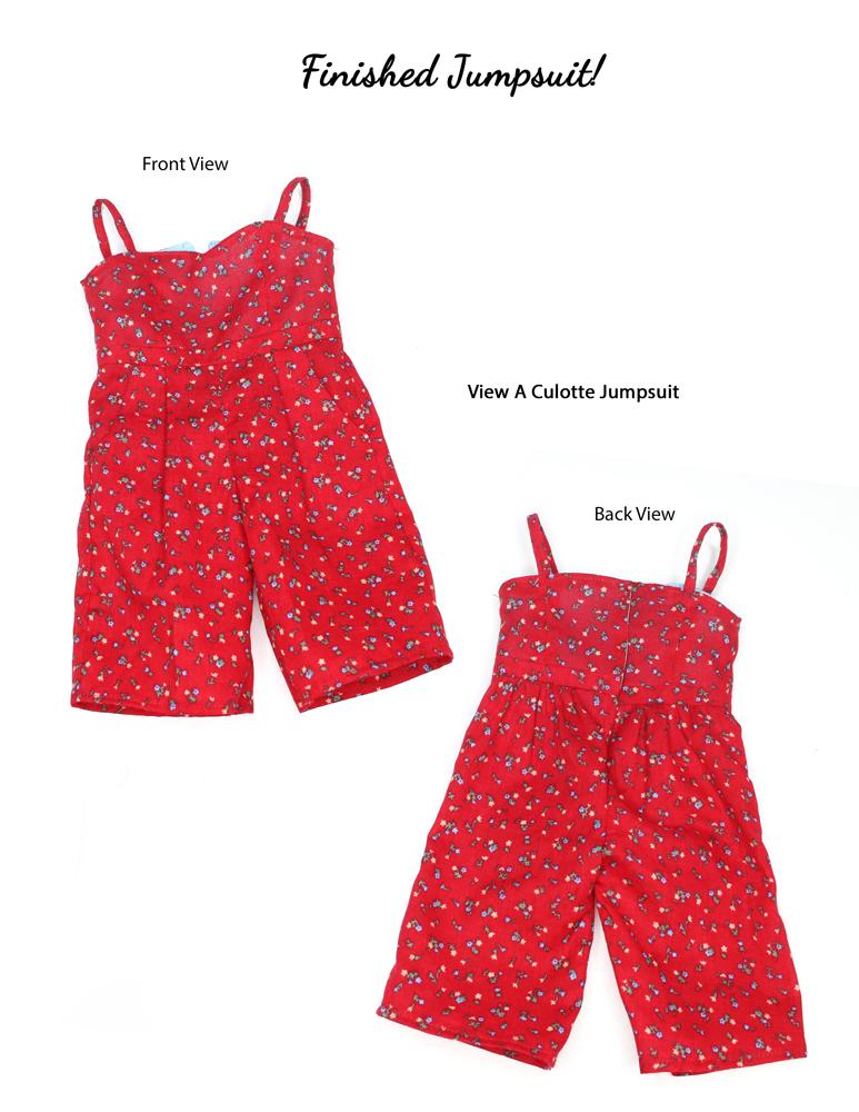 Liberty Jane Culotte Jumpsuit 18 Doll Clothes Pattern Fits American Girl