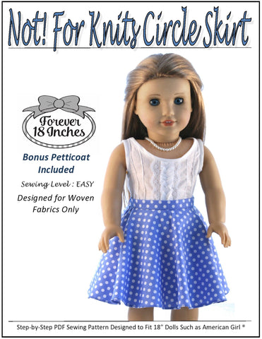 Forever 18 Inches NOT! for Knits Circle Skirt Doll Clothes Pattern 18 ...