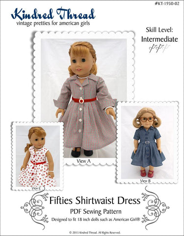 Kindred Thread French Quarter Day Dress Doll Clothes Pattern 18
