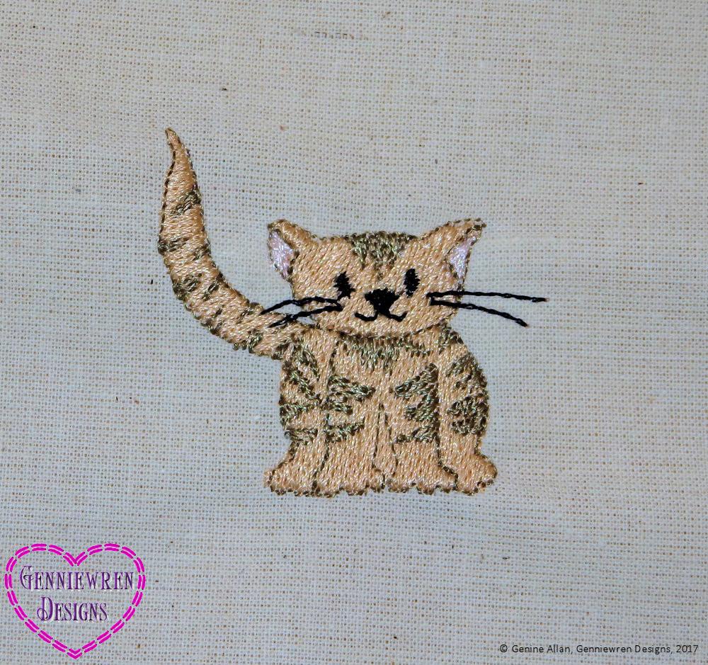 Genniewren Designs Free Kitten Machine Embroidery Design For Doll