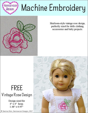 Genniewren Designs Mini Applique Flowers Machine Embroidery Design For Doll  Clothes