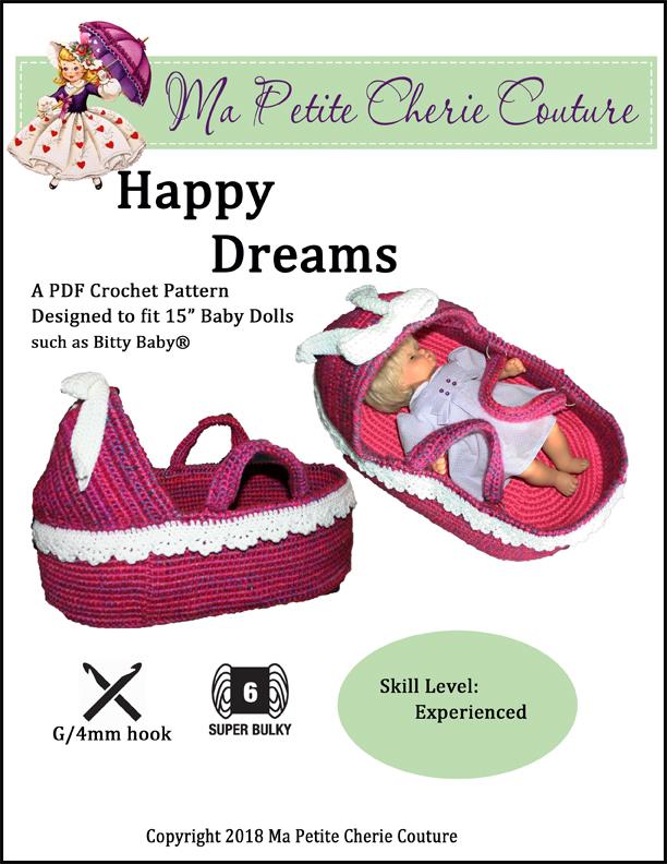 Ma Petite Cherie Couture Happy Dreams Bassinet Doll Accessory
