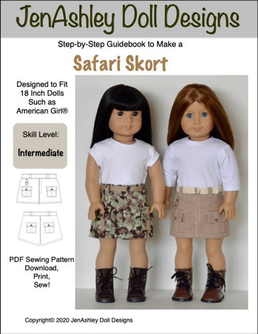 Design Your Own Banded Waist Henley 18 inch Doll Clothes PDF