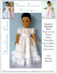 Heirloom Entree Doll Clothes Pattern for 18 Dolls such as American