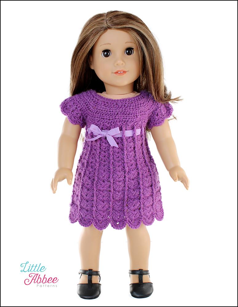 Little Abbee Sweater Dress Doll Clothes Pattern 18 inch American Girl Dolls
