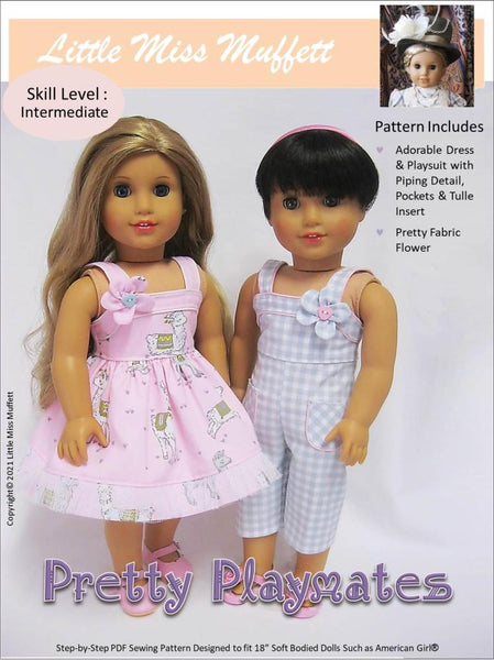 Little Miss Muffett Pretty Playmates Doll Clothes Pattern 18 inch ...