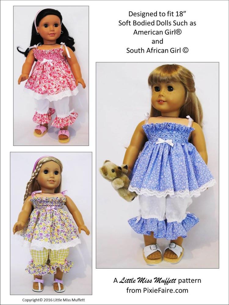 Little Miss Muffett Mamma's Girl Doll Clothes Pattern 18 inch American Girl  Dolls