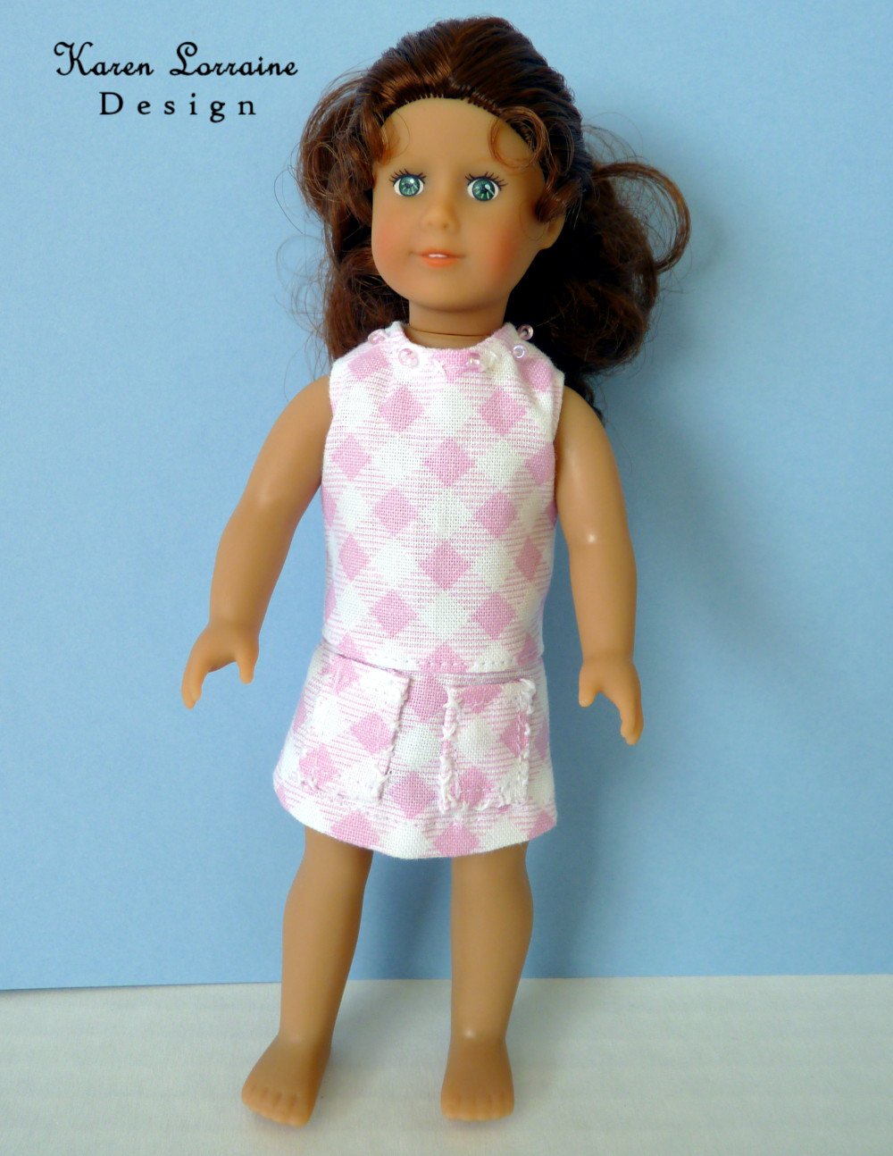 Doll Clothes Pattern fits American Girl Mini Dolls 6.5 6 1/2 inch size dolls