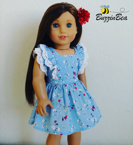 BuzzinBea Aster Dress 18 inch Doll Clothes Pattern