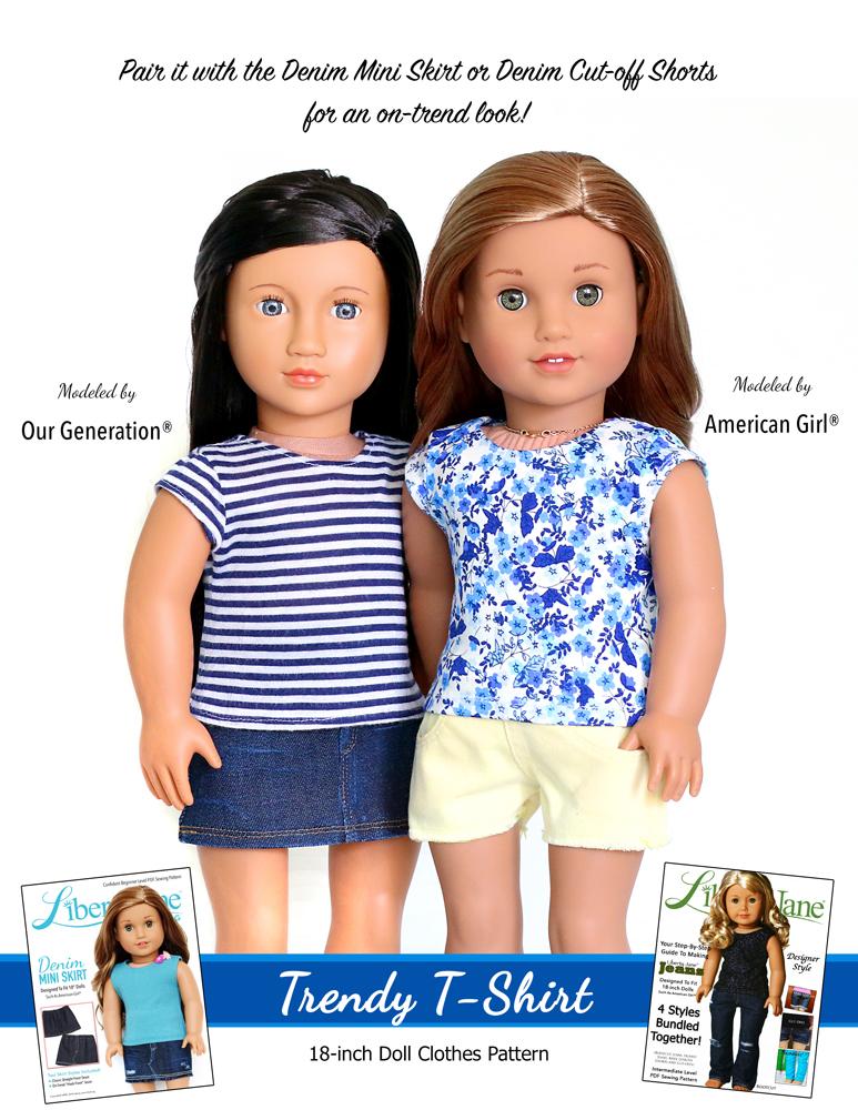 FREE T-Shirt 18 inch Doll Clothes Pattern PDF Instant Download
