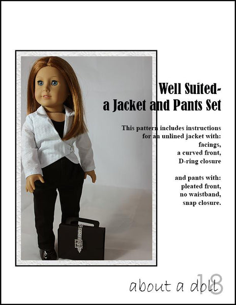 About A Doll 18 Well Suited Doll Clothes Pattern 18 Inch Dolls Such As