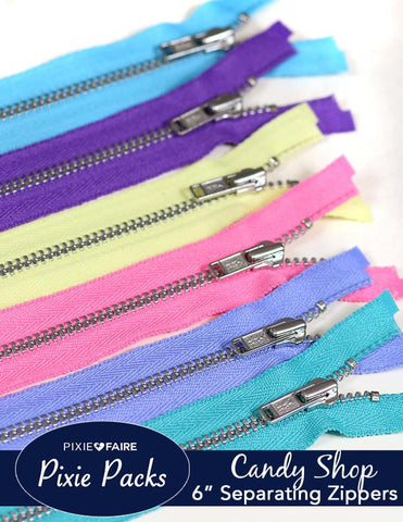 Pixie Packs 5 Separating Zippers - Golden Neutrals
