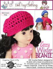 Doll Tag Clothing FREE Cozy Winter Beanie Doll Clothes Crochet