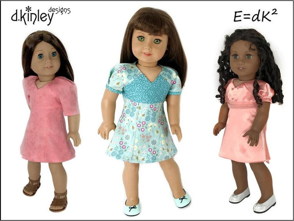 dKinley Designs E=dK2 Dress Doll Clothes Pattern 18 inch Dolls