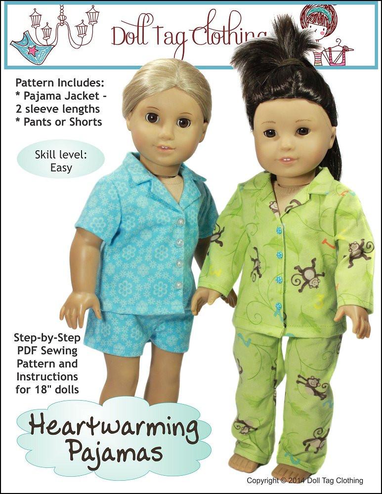 Doll Tag Clothing Heartwarming Pajamas Doll Clothes Pattern 18