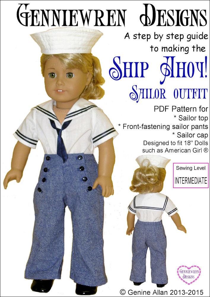 Baby Sailor Romper Suit and Dress Knitting Pattern